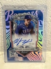 2024 Bowman Sterling Tek Autographs Wyatt Langford #STA-WL card
