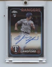Wyatt Langford 2024 Topps Chrome Rookie Autograph #RA-WL