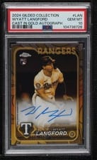 2024 Topps Gilded Collection Cast in Gold Autographs Wyatt Langford #GOLD-LAN card