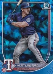 2025 Bowman Chrome Sapphire Edition Base Set Wyatt Langford #36 card