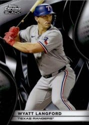2025 Topps Chrome Black Base Set Wyatt Langford #83 card