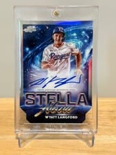 2025 Topps Cosmic Chrome Stella Nova Autographs Wyatt Langford #SNA-WL card
