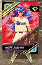2025 Topps Diamond Icons Black PolychromatINK Autographs Wyatt Langford #BPA-WL card