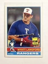 2025 Topps Heritage Wyatt Langford Alternate Cartoon Variation #29 card