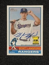 Wyatt Langford 2025 Topps Heritage Real One Autograph #ROA-WL
