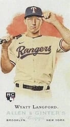 2024 Topps Allen & Ginter Rookie Design Variations Mini Wyatt Langford (Texas Rangers) #RD-20 card