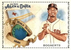 2018 Topps Allen & Ginter World Talent Xander Bogaerts #WT-3 card