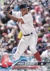 2018 Topps Holiday Base Set Xander Bogaerts #HMW103 card