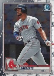 2020 Bowman Chrome Base Set Xander Bogaerts #77 card