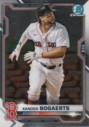 2021 Bowman Chrome Base Set Xander Bogaerts #85 card