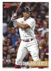 2021 Bowman Heritage Base Set Xander Bogaerts #18 card