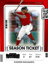 2021 Panini Contenders Base Set Xander Bogaerts #29 card