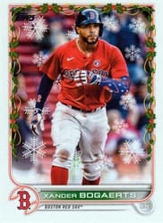2022 Topps Holiday Base Set Xander Bogaerts #HW40b card