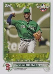 2022 Topps Opening Day Luck of the Irish Xander Bogaerts #LI-17 card