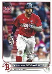2022 Topps UK Edition Base Set Xander Bogaerts #77 card