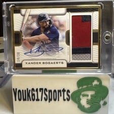 2023 Topps Definitive Collection Framed Autograph Patch Xander Bogaerts #FAC-XB card