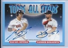 2022 Topps Archives 1993 Topps All-Stars Dual Autographs Xander Bogaerts / Rafael Devers #93AS-DB card