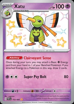 Paldean Fates Xatu #152 card