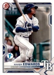 2021 Bowman 1st Edition Base Set Xavier Edwards #BP-101 card