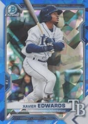 2021 Bowman Sapphire Edition Base Set Xavier Edwards #BCP-101 card