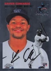 2023 Topps Chrome Platinum Anniversary Base Set Xavier Edwards #149 card