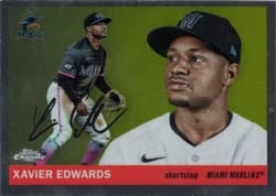 2025 Topps Chrome Platinum Base Set Xavier Edwards #88 card