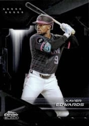 2026 Topps Chrome Black Base Set Xavier Edwards #64 card