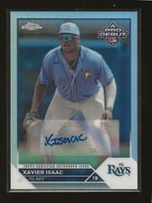 2023 Topps Pro Debut Chrome Autographs Refractor Xavier Isaac #PDC-90 card