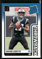 2024 Donruss Rated Rookies Throwback Xavier Legette #25 card
