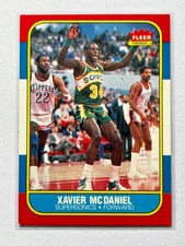 1986 Fleer Xavier McDaniel #72 card