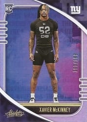 2020 Panini Absolute Base Set Xavier McKinney #198 card