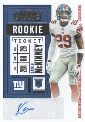 2020 Panini Contenders Base Set Xavier McKinney #168 card