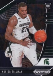 2020 Panini Prizm Draft Picks Base Set Xavier Tillman #62 card
