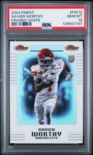 2024 Finest Framed White Xavier Worthy #FW-12 card