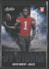 2024 Panini Absolute By Storm Xavier Worthy #BS-XWY card