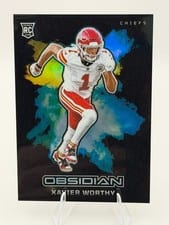 2024 Panini Obsidian Black Color Blast Xavier Worthy #11 card
