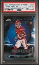 2024 Topps Chrome Cosmic Planetary Pursuit - Neptune Xavier Worthy #PPN-XW card