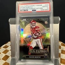 2024 Topps Chrome Cosmic Planetary Pursuit - Saturn Xavier Worthy #PPS-XW card