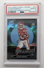 2024 Topps Chrome Cosmic Planetary Pursuit - Uranus Xavier Worthy #PPU-XW card
