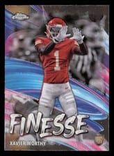 2024 Topps Chrome Finesse Xavier Worthy #F-7 card