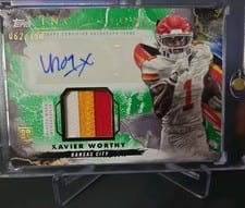 2024 Topps Inception Provenance Patch Autographs Xavier Worthy #PPA-XW card