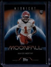 2024 Topps Midnight Moonfall Xavier Worthy #M-17 card