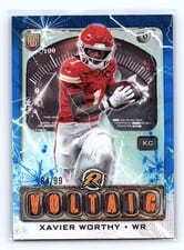 2024 Topps Resurgence Voltaic Xavier Worthy #V-8 card