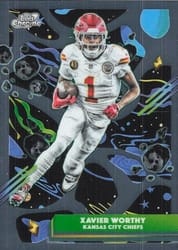 2025 Topps Cosmic Chrome Base Set Xavier Worthy #48 card