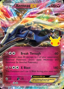 2021 Celebrations: Classic Collection Xerneas-EX #97 card