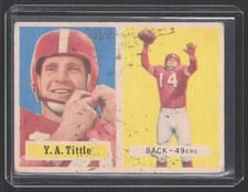 1957 Topps Y.A. Tittle #30 card