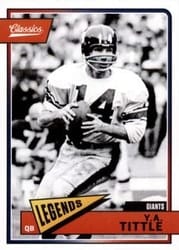 2018 Panini Classics Base Set Y.A. Tittle #183 card