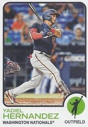 2022 Topps Heritage Base Set Yadiel Hernandez #444 card