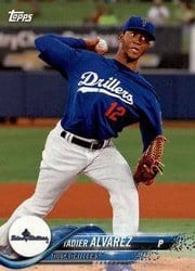 2018 Topps Pro Debut Base Set Yadier Alvarez #58 card