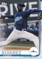2019 Topps Pro Debut Base Set Yadier Alvarez #11 card